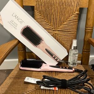 Lange Levite hairbrush straighter - blush